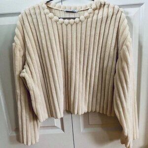 Zara Trafaluc Hot Chocolate Super Soft Ribbed Sweater